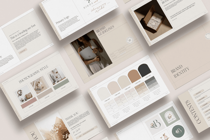 Brand Guidelines Template in Canva by Sunday Lane Studio - Branding Design Templates Guidelines and more for Brand Graphic & Website Designers - Twenty Two