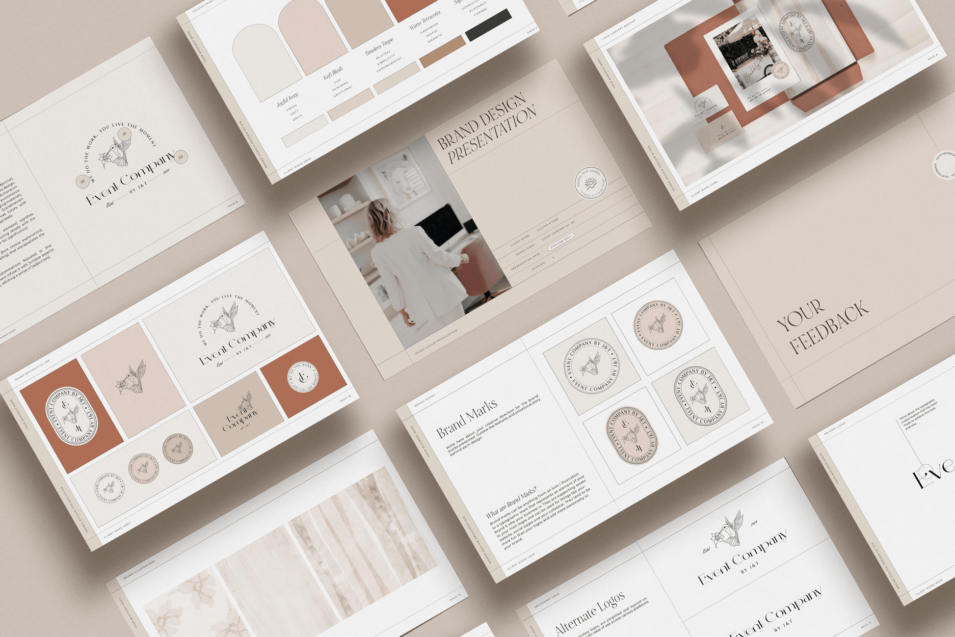 Branding Concept Presentation Template in Canva by Sunday Lane Studio - Branding Design Templates Guidelines and more for Brand Graphic & Website Designers - Twenty Two